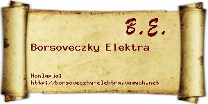 Borsoveczky Elektra névjegykártya